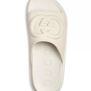 Gucci Cream Slide Sandals